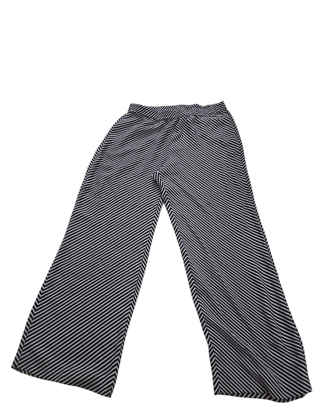 Vince Camuto black/white side striped palazzo wide leg high-waisted pants, L.EUC